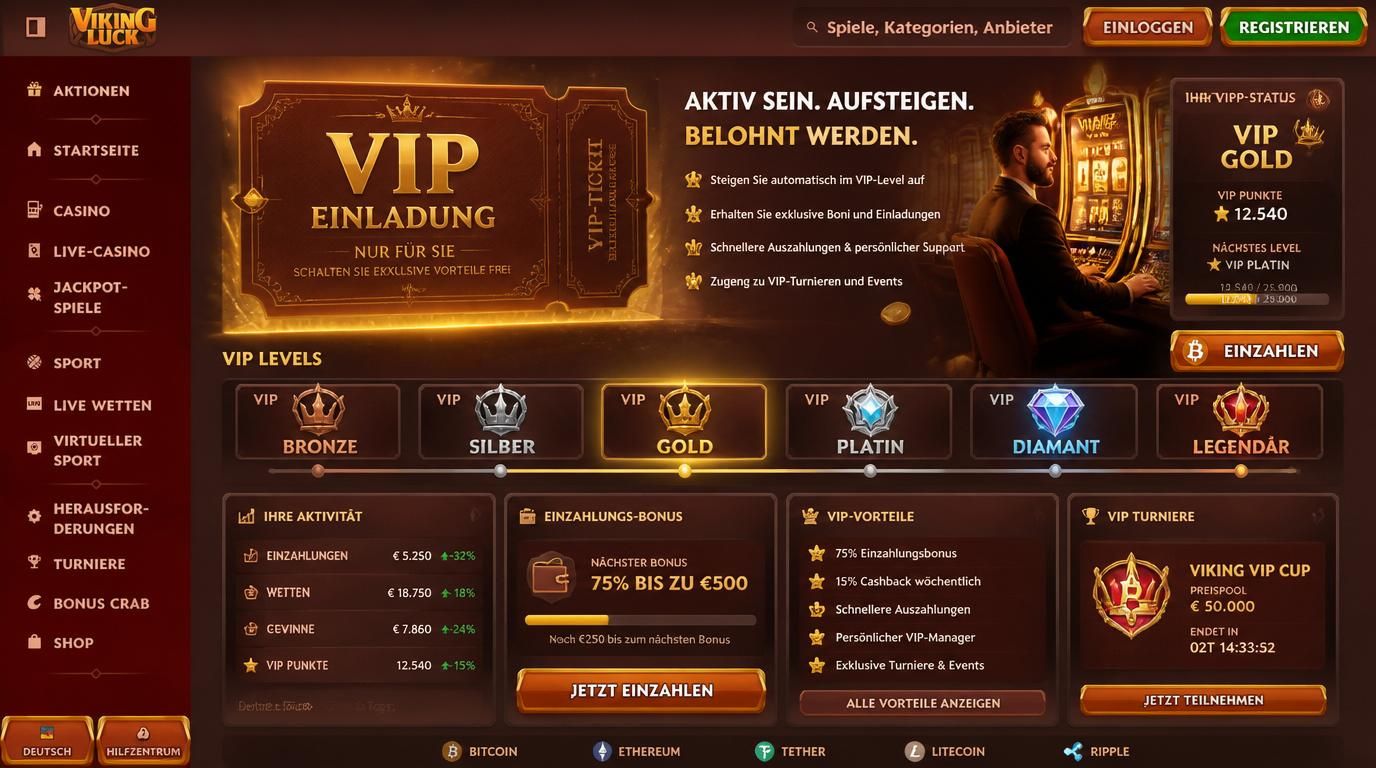 VIP-Stufen, Aktivität und Invitation im Fokus